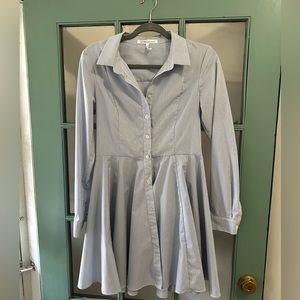 BCBGeneration Preppy Blue Stripped collar Dress, Size 6